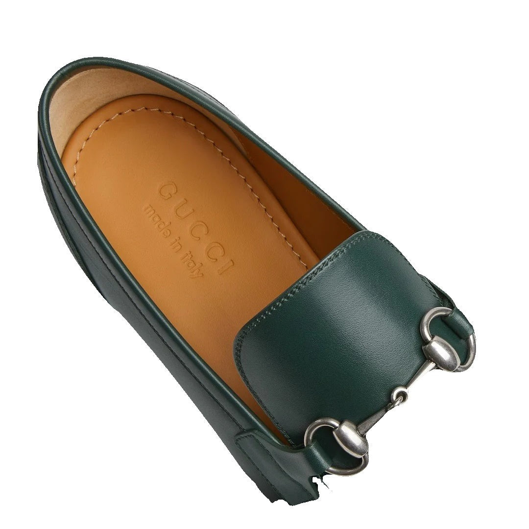 Gucci Jordaan Leather Loafer - Green