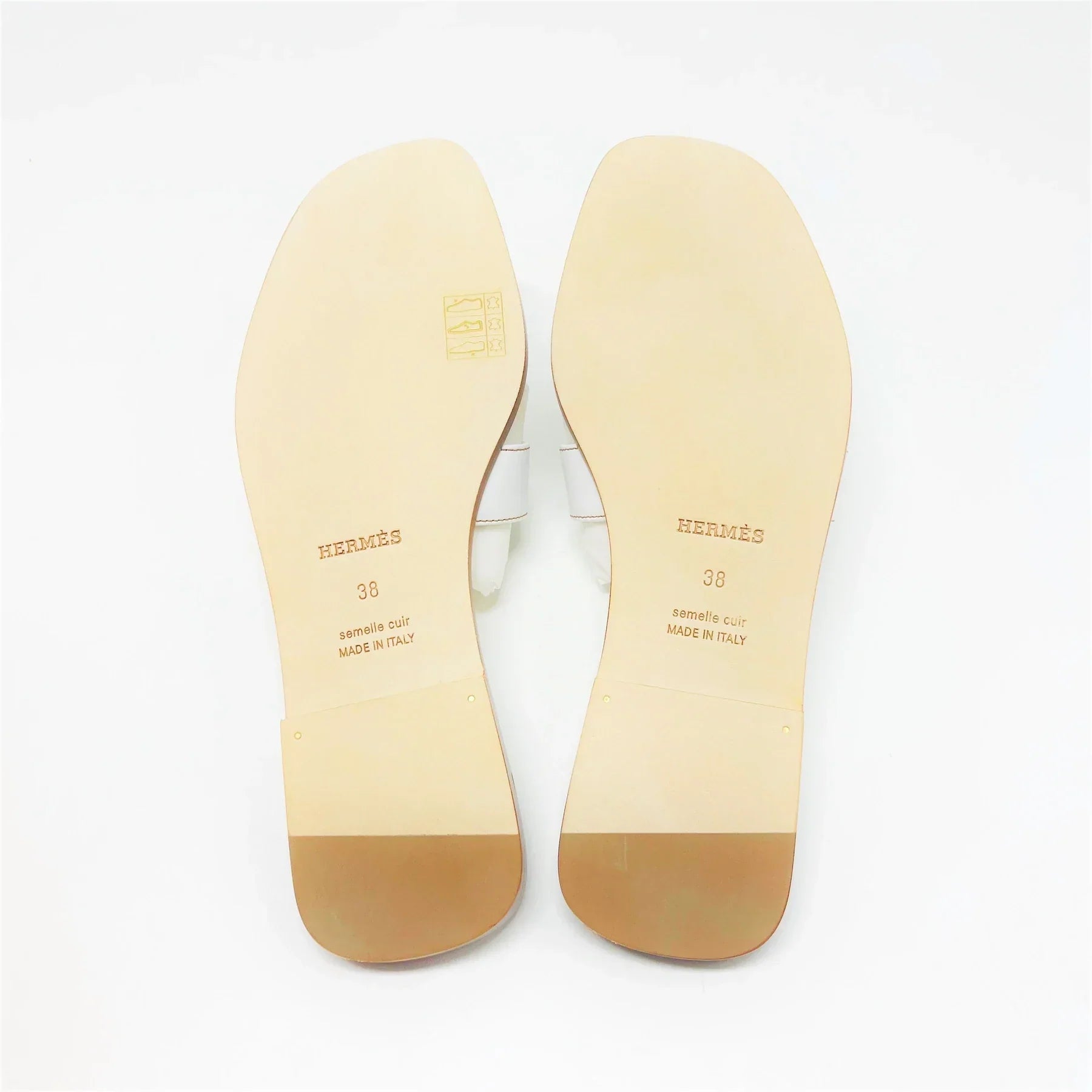 HERMES ORAN SANDAL BOX BLANC