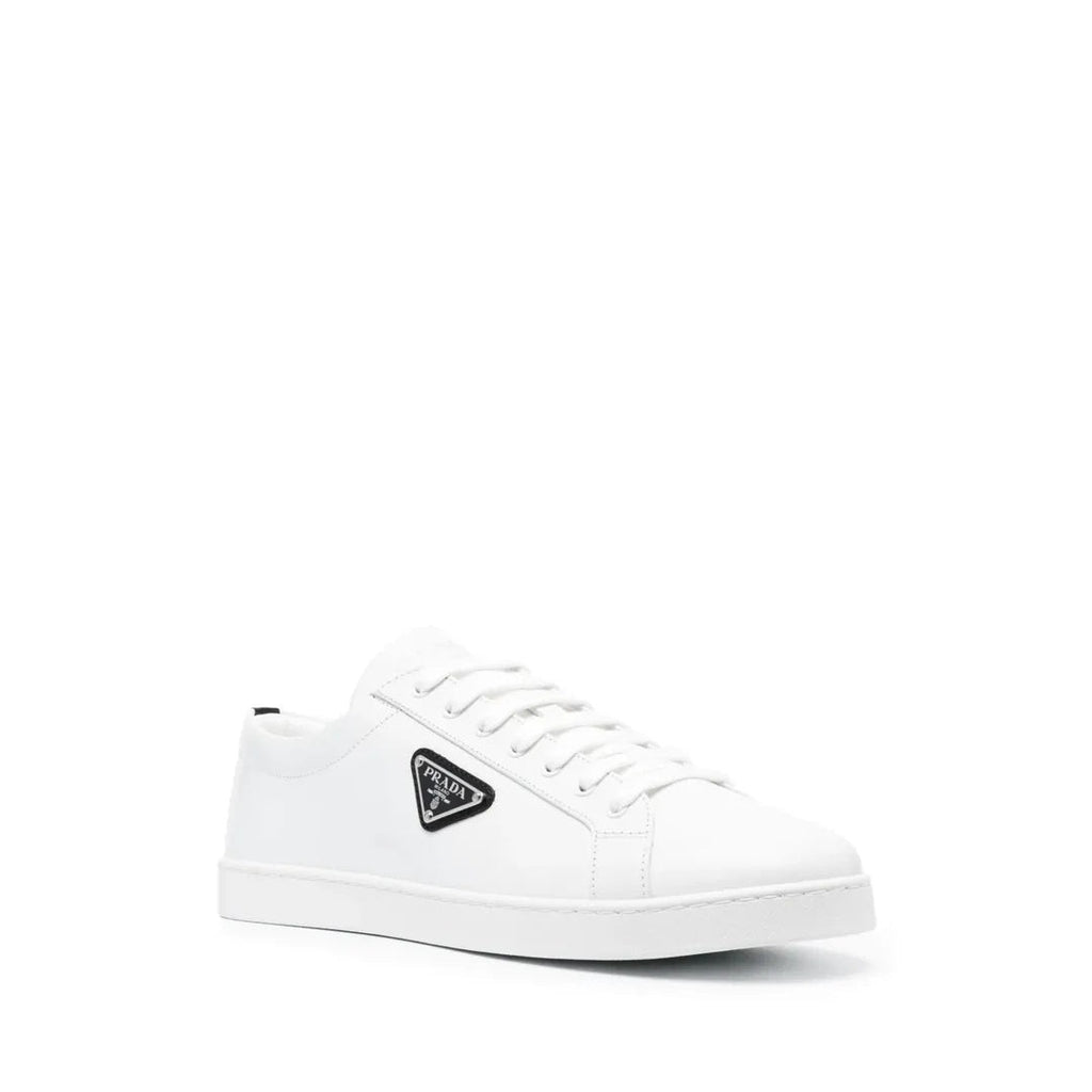 Prada Drill Low-Top Canvas Sneakers - White/Black