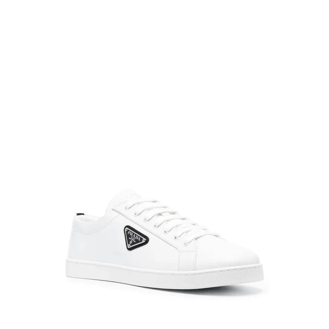 Prada Drill Low-Top Canvas Sneakers - White/Black