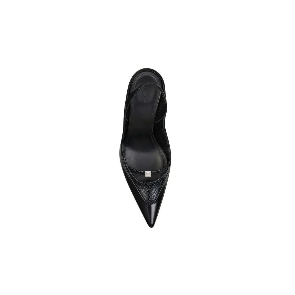 Givenchy Square-Toe Slingback Pumps - Black