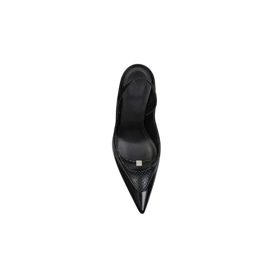 Givenchy Square-Toe Slingback Pumps - Black