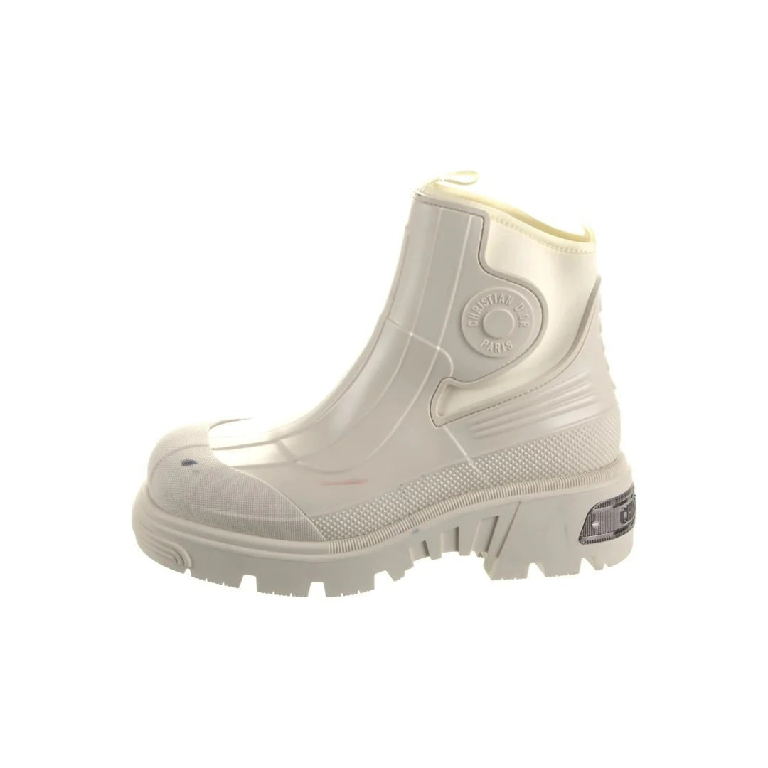 Christian Dior Wind Boots Rubber Embossed - White