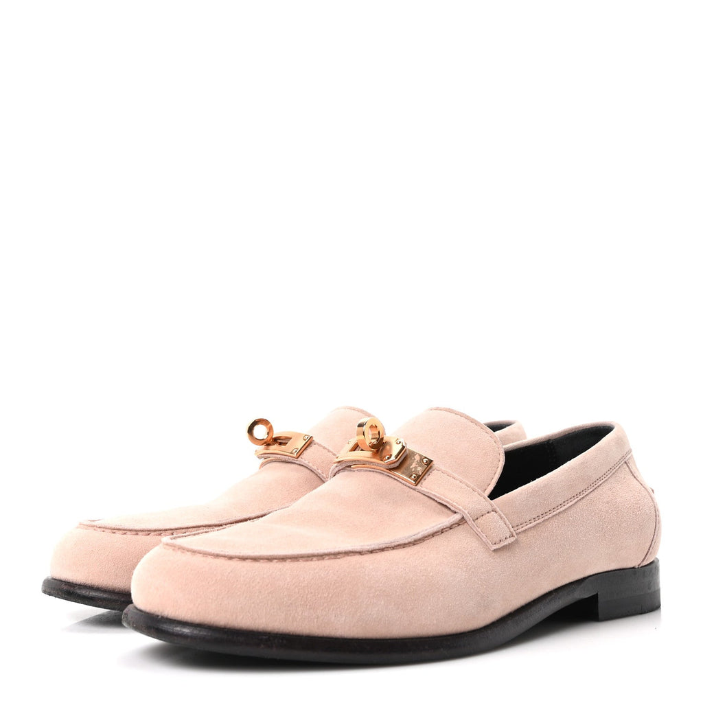 HERMES DESTIN LOAFER SUEDE ROSE OPALINE RGHW