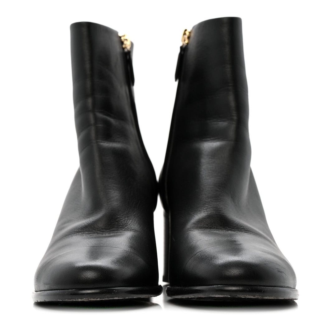 BOTTEGA VENETA CALFSKIN LEAN ANKLE BOOTS FONDANT BLACK