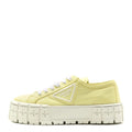 Prada Re-Nylon Gabardine Triangle Logo Double Wheel Sneakers - Yellow