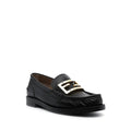 Fendi FF Logo Ruched Loafers - Black