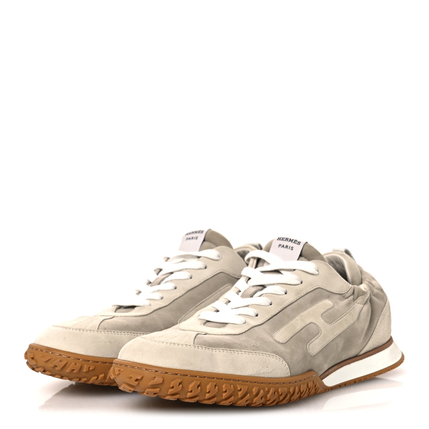 HERMES JET SNEAKER NAPPA / SUEDE GOATSKIN BEIGE ESQUISSE / GLAISE