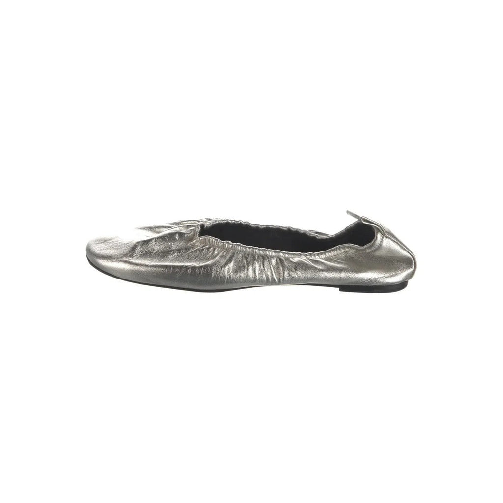 Celine Elegant Leather Flats Buff - Silver