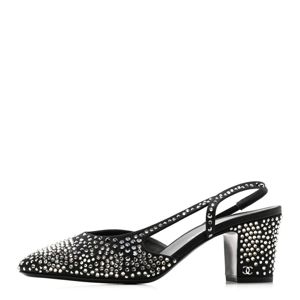 CHANEL BEIGE BLACK CAP TOE CC SLINGBACK PUMPS BEIGE FLAT
