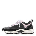 Chanel Tweed Suede Calfskin CC Sneakers - Pink/Black
