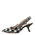 Christian Dior Patent Ribbon J'Adior Slingback 65mm Pump - Black/White Houndstooth