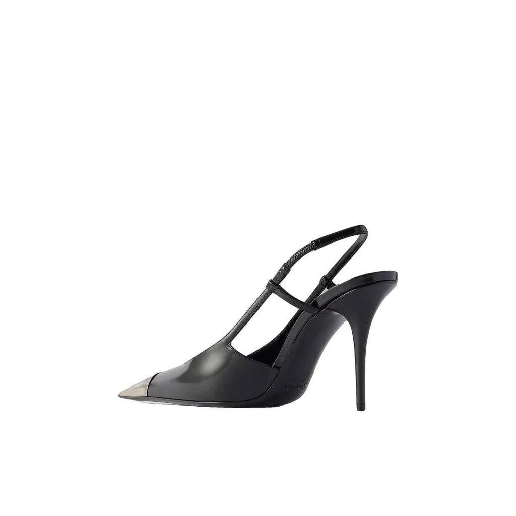 Saint Laurent Jeanne Slingback Pumps - Black