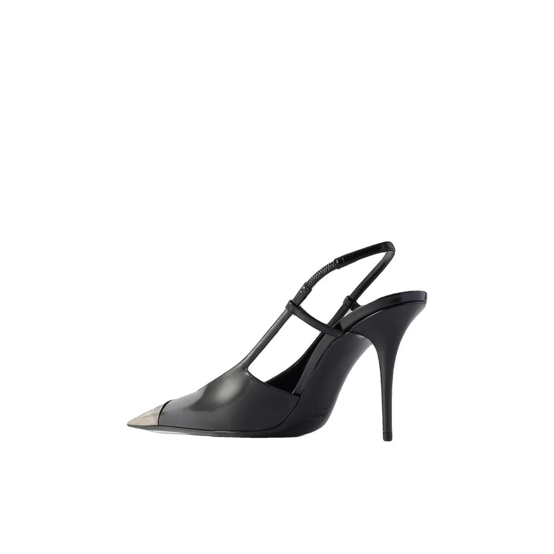 Saint Laurent Jeanne Slingback Pumps - Black