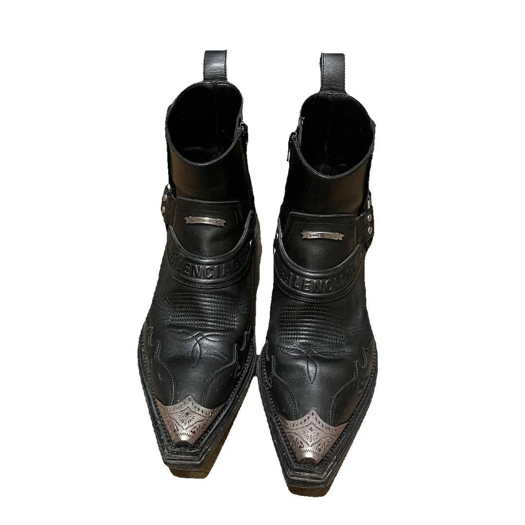 Balenciaga Cowboy Boots - Black