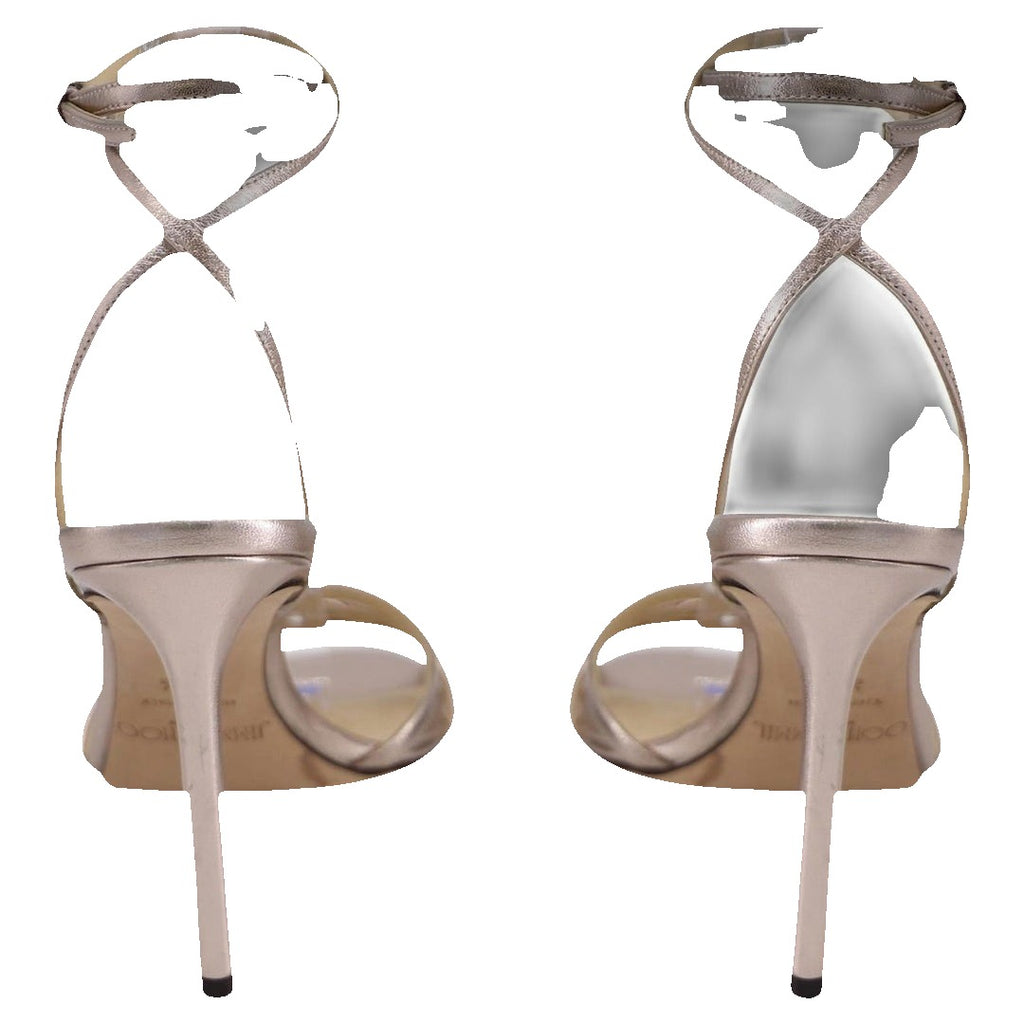 Jimmy Choo Emani 100 Heeled Sandal - Champagne