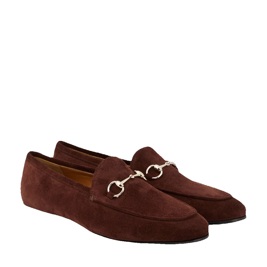 Gucci Jordaan Horsebit Loafers - Brown