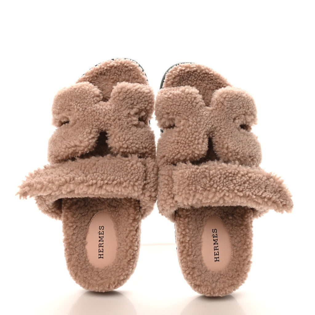 HERMES CHYPRE SANDALS LAINEE BOIS DE SANTAL