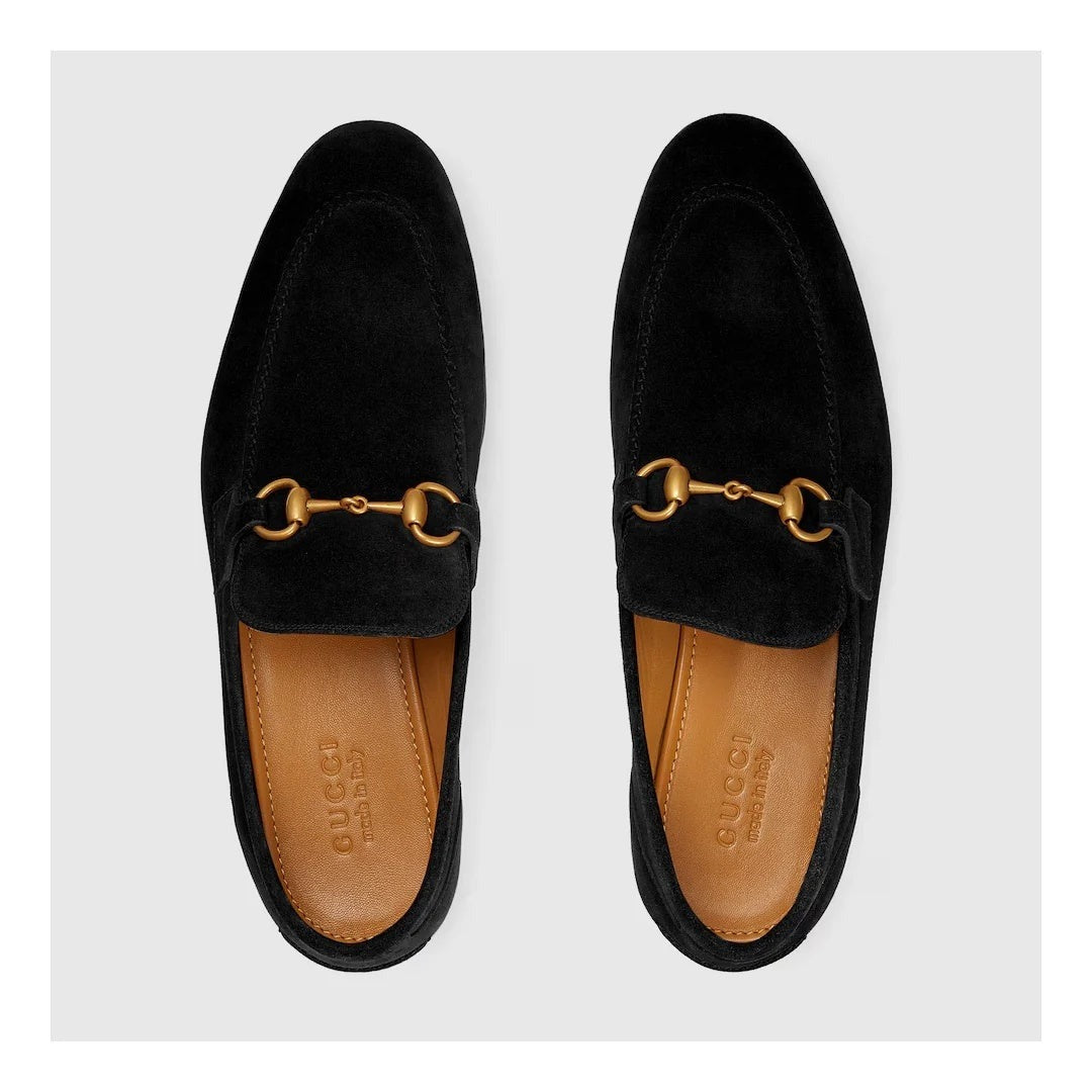 Gucci Jordaan Leather Loafer - Black (suede)