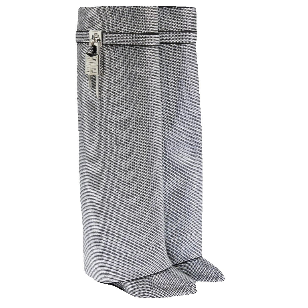 Givenchy Box Calfskin Shark Lock Pant Boot Natural - Silver