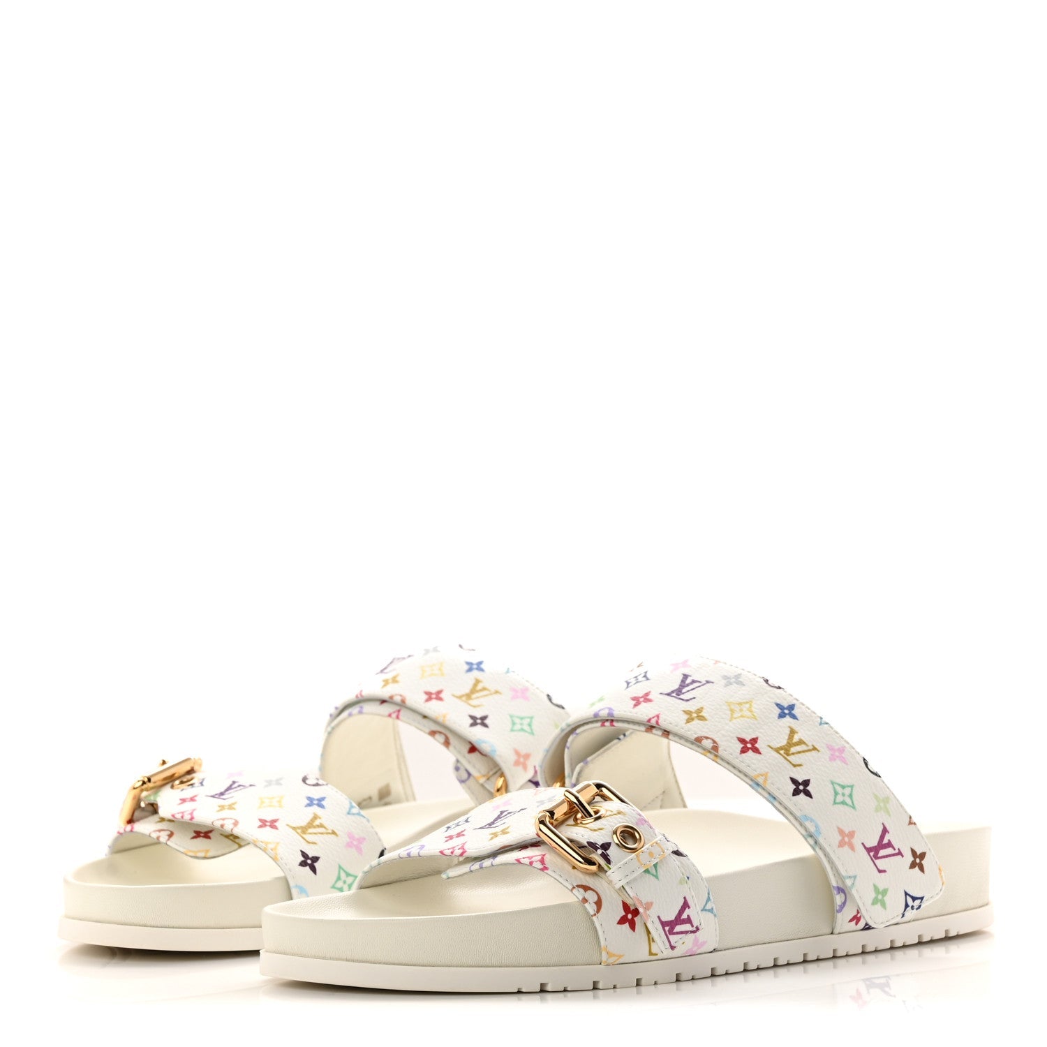 LOUIS VUITTON LV X TM MONOGRAM MULTICOLOR BOM DIA COMFORT MULE WHITE