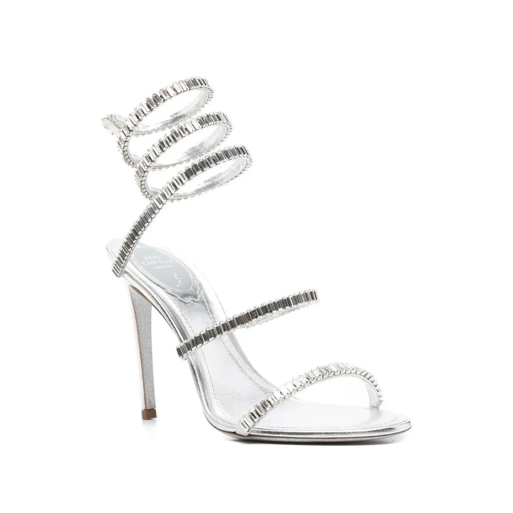 René Caovilla Ellabrita Embellished Sandal - Silver Multicolor