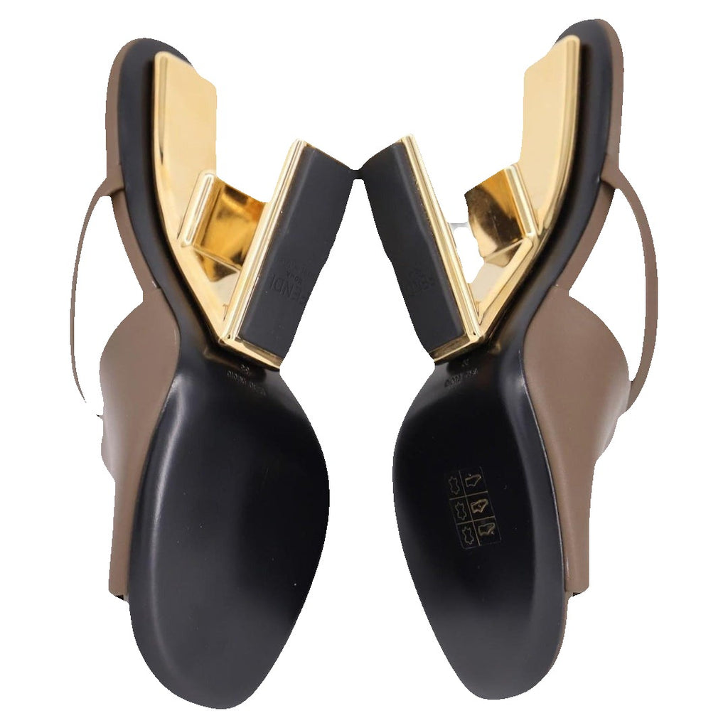 Fendi Sandals Calfskin Leather - Taupe