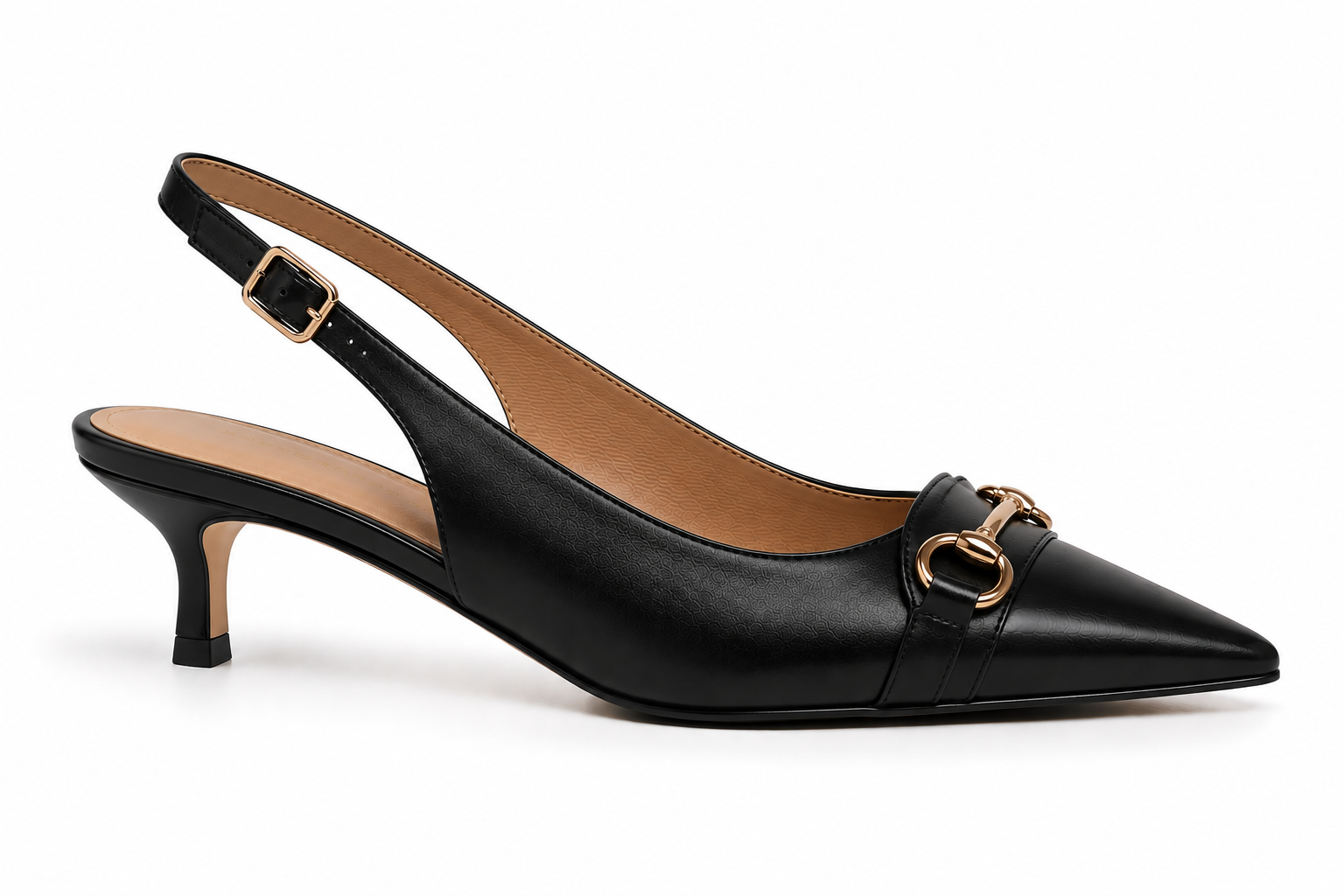 Roziera Black Yara Kitten Heel