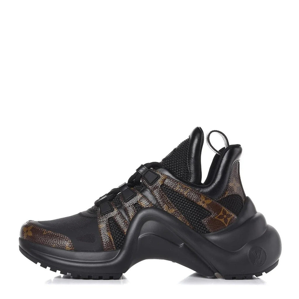 Louis Vuitton Calfskin Monogram LV Archlight Slingback Pump Black - Black/Brown Monogram