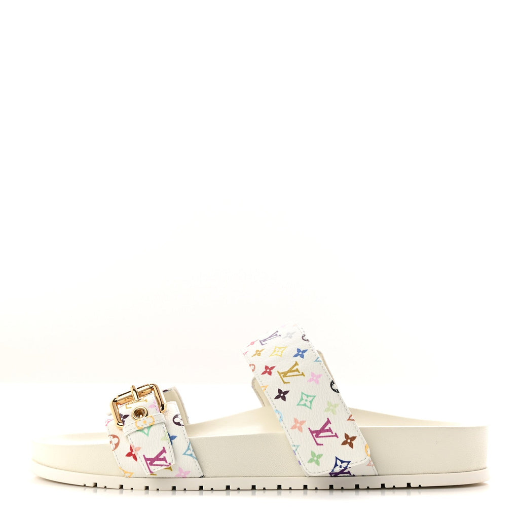 LOUIS VUITTON LV X TM MONOGRAM MULTICOLOR BOM DIA COMFORT MULE WHITE