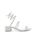 René Caovilla Cleo 40mm Crystal-Embellished Sandal - Silver