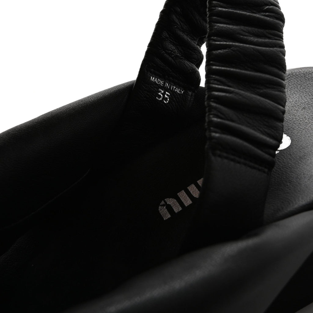 PRADA NAPPA LEATHER PLATFORM SANDALS BLACK