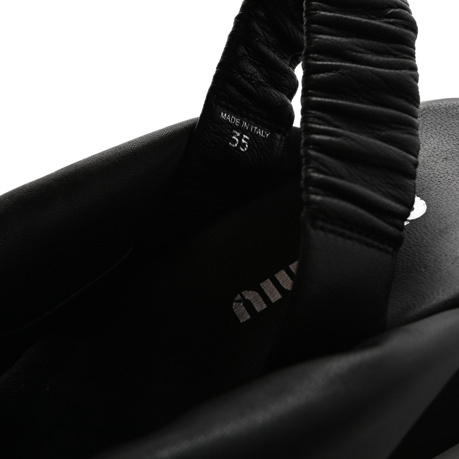 PRADA NAPPA LEATHER PLATFORM SANDALS BLACK