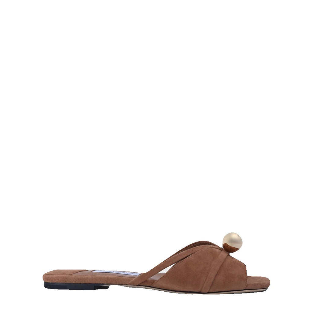 Jimmy Choo Lova Mule Flats Clover Mix - Tan