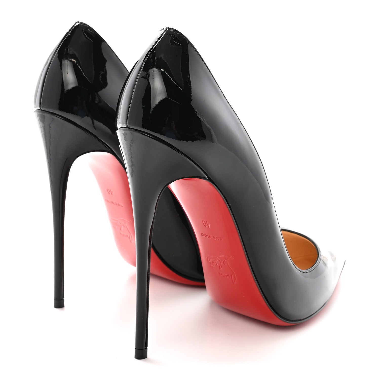 CHRISTIAN LOUBOUTIN PATENT SO KATE PUMP RED & BLACK GRADIENT