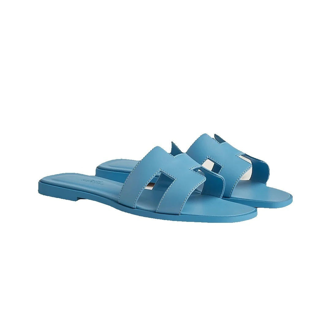 Hermès Hermes Epsom Oran Sandal - Blue