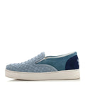 Bottega Veneta Nappa Intrecciato Slip On Sneakers - Light Blue