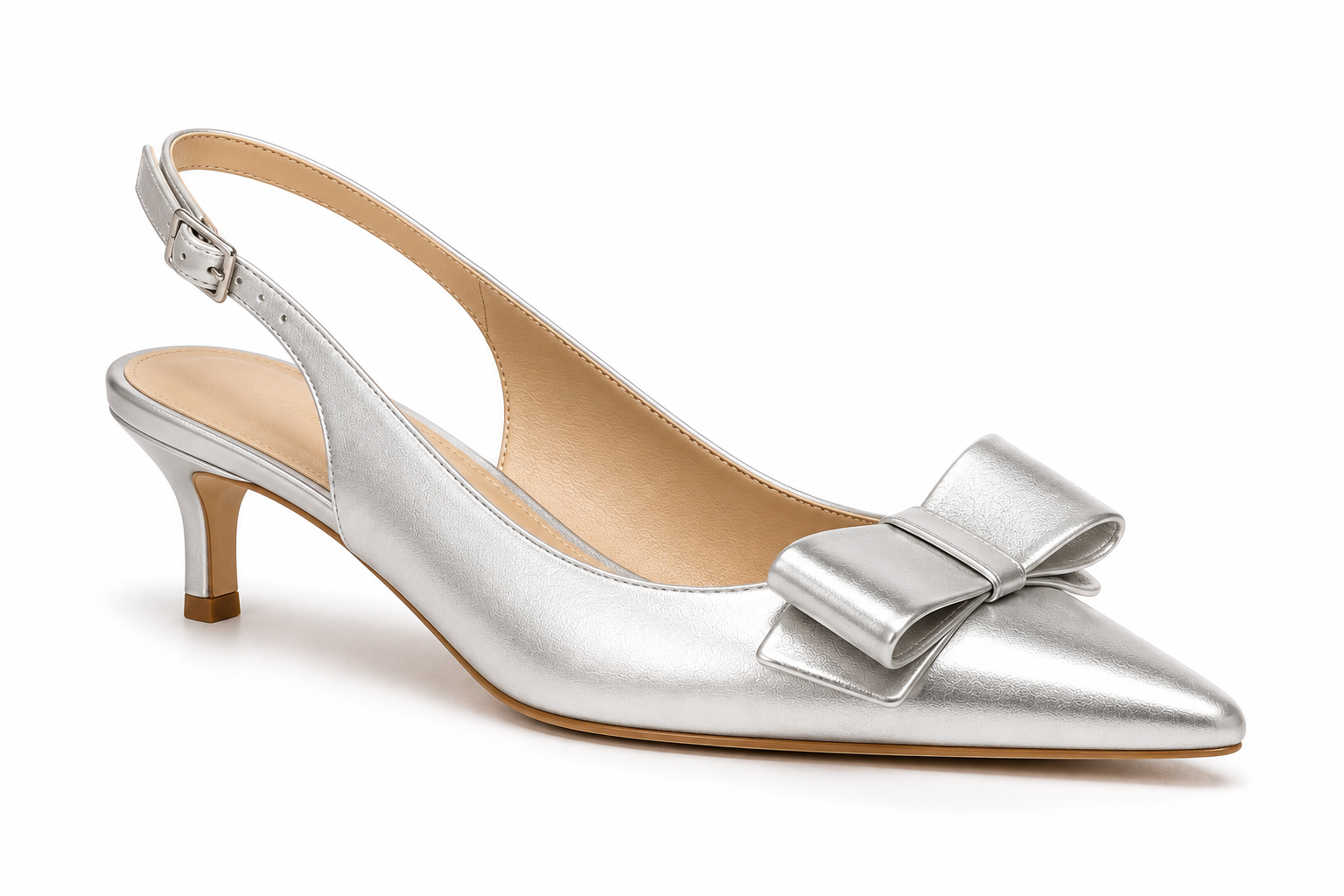 ROZIERA SILVER BOW HEEL