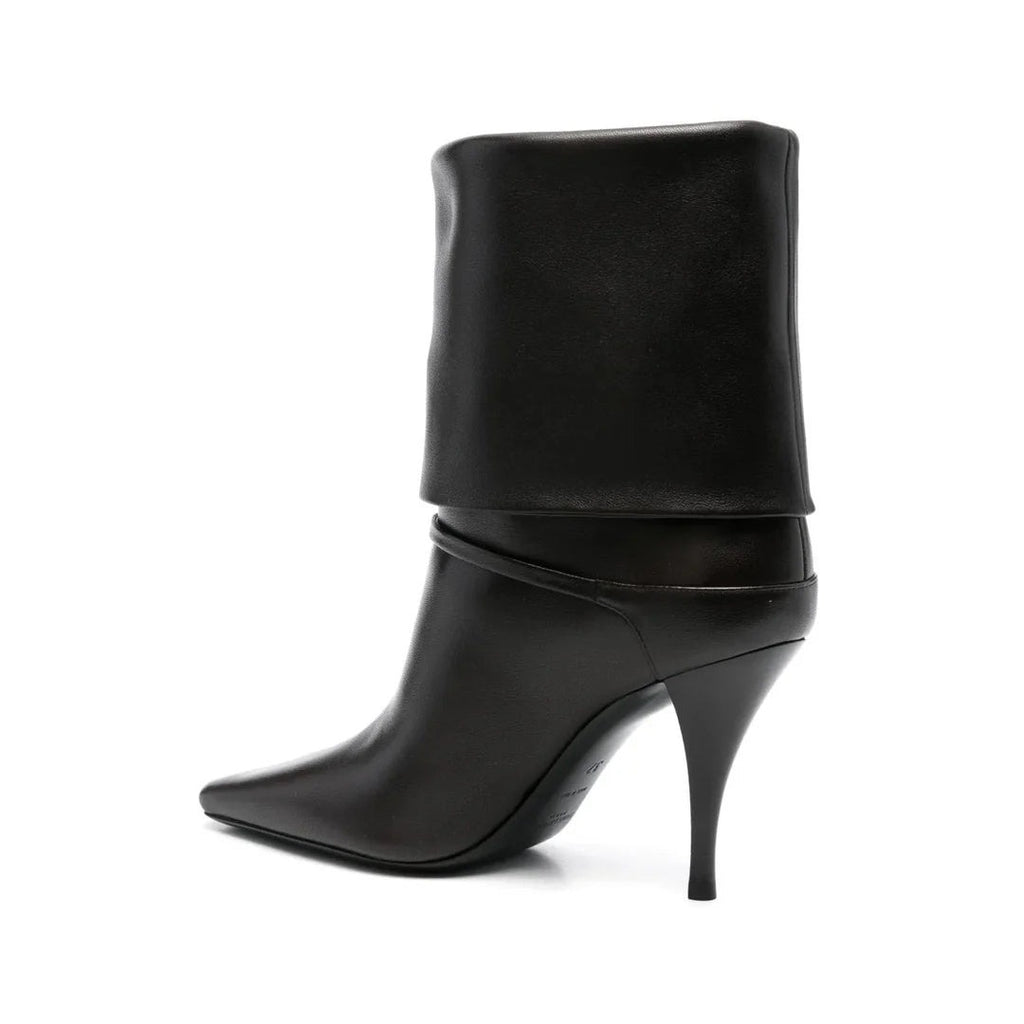 Saint Laurent 85mm Folded Boots - Black
