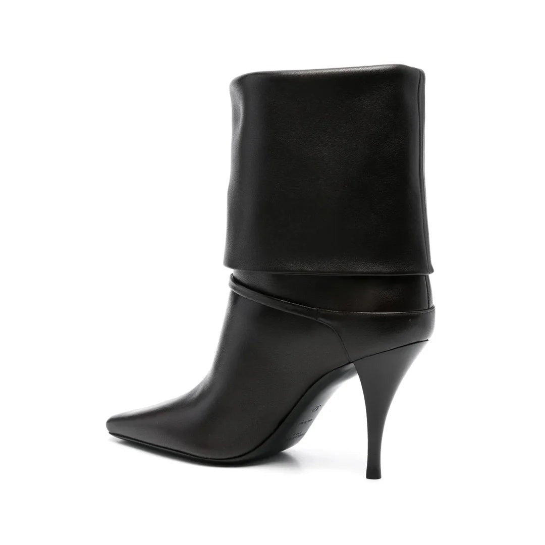 Saint Laurent 85mm Folded Boots - Black