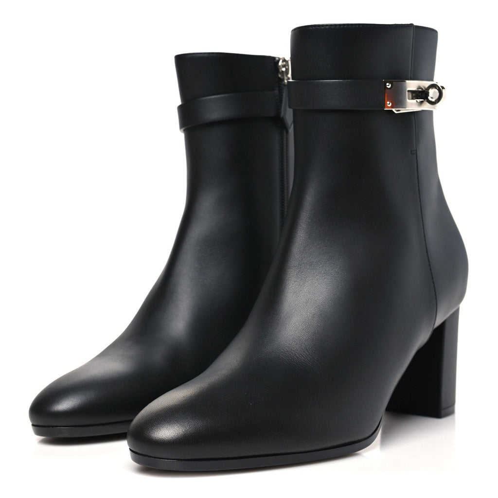 HERMES SAINT GERMAIN ANKLE BOOT CALFSKIN BLACK SHW