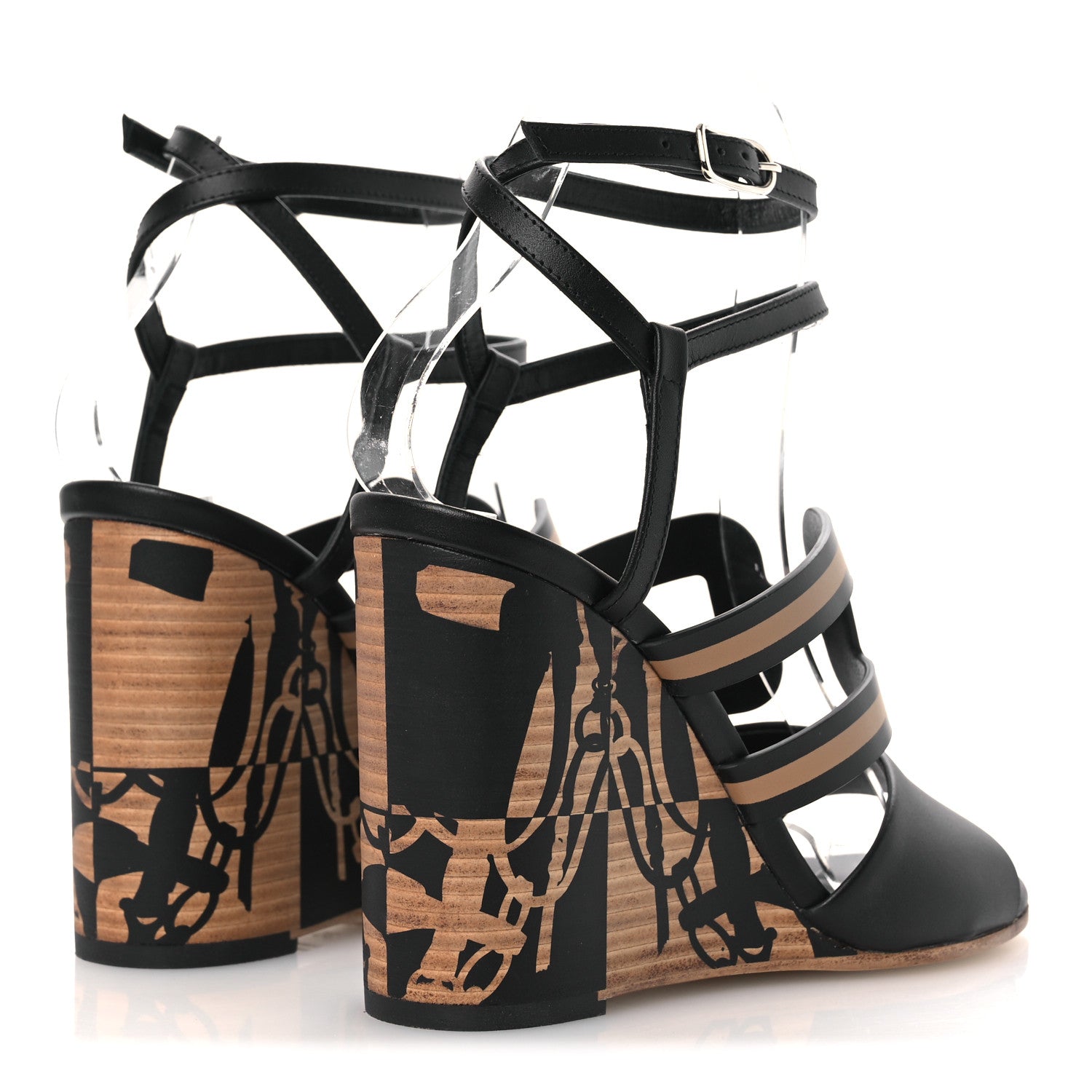 PRADA WEDGE SANDALS NATURAL