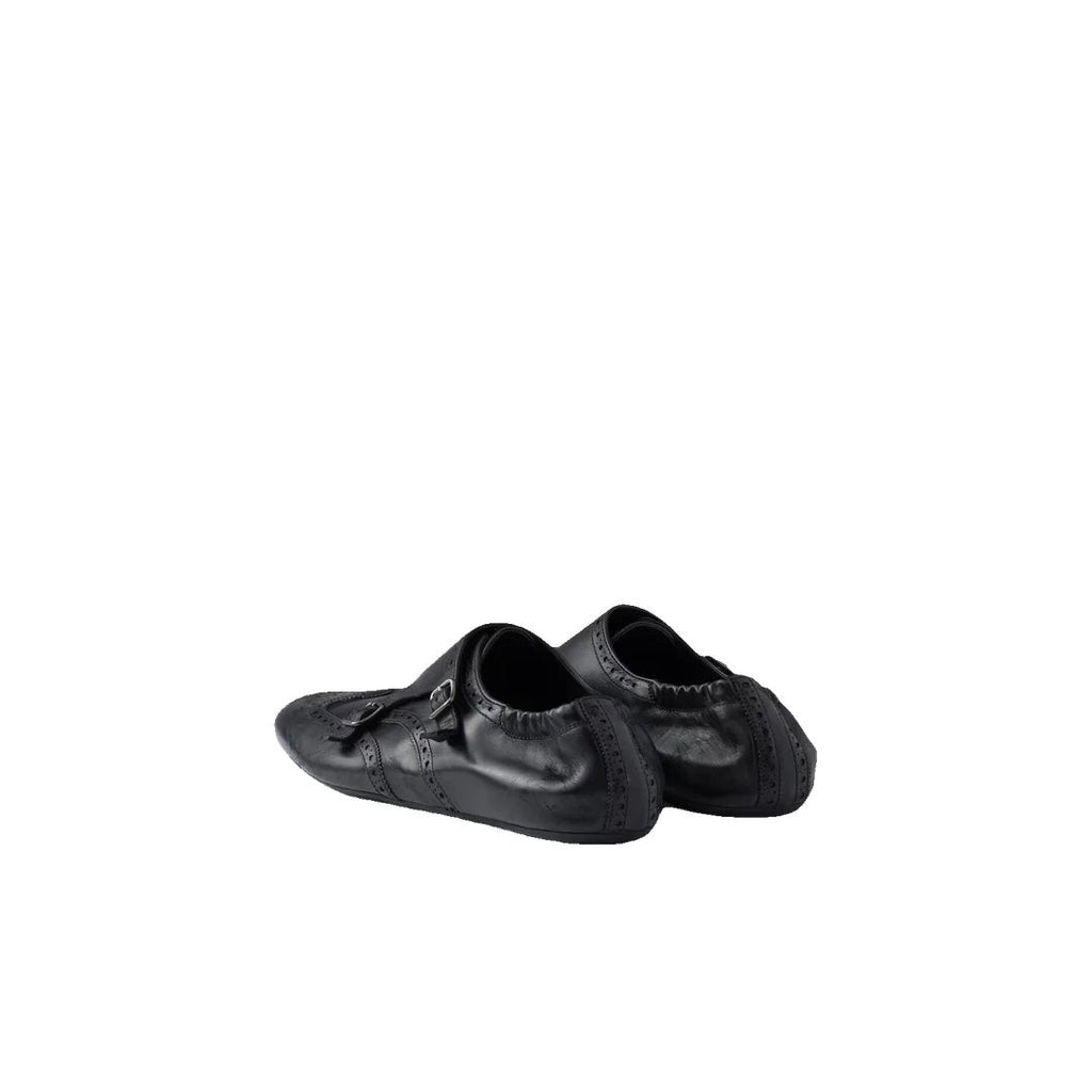 Prada Shuffle Monk Strap Shoes - Black