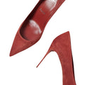 Christian Louboutin 85mm Sporty Kate Suede Sole Pumps - Red/Rust