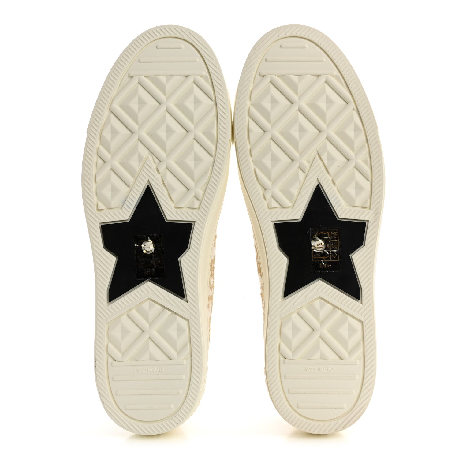 CHRISTIAN DIOR CANVAS OBLIQUE WALK'N'DIOR LOW TOP SNEAKER PALE GOLD