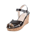 Prada Patent Leather Wedge Sandals - Black (cork wedge variant)
