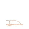 René Caovilla Diana Crystal Flat Sandal - Nude/Beige