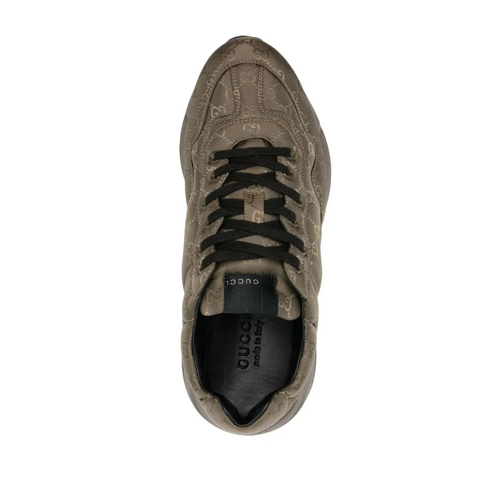 Gucci GG Supreme Monogram Rhyton Sneakers - Bronze/Brown