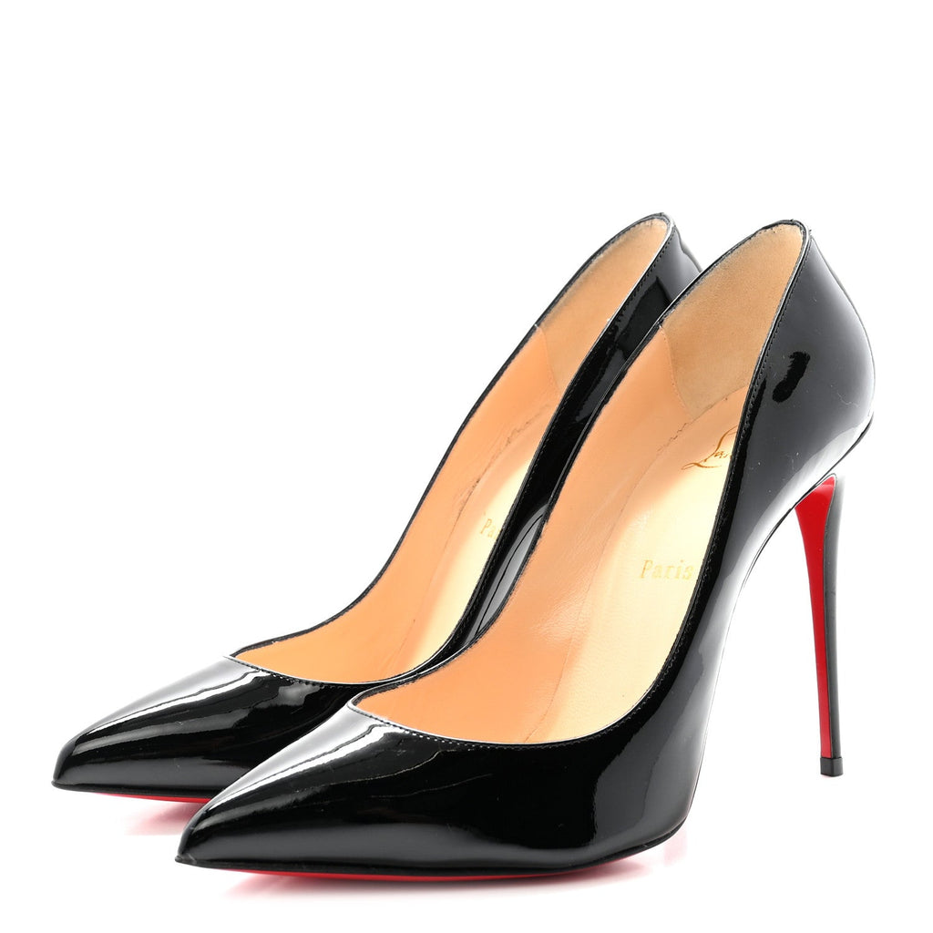 CHRISTIAN LOUBOUTIN PATENT PIGALLE FOLLIES PUMP BLACK