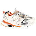 Balenciaga White Polyurethane Chunky Sneakers - White/Orange